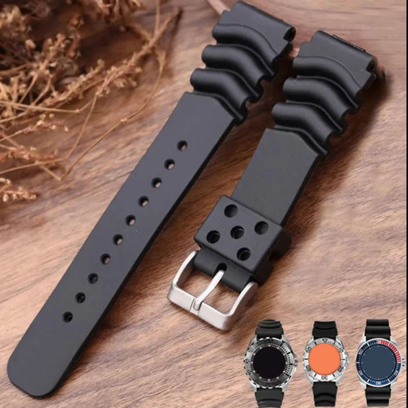 Seiko Watch Prospex - الغوص الراتنج حزام (استيك) ساعة ل