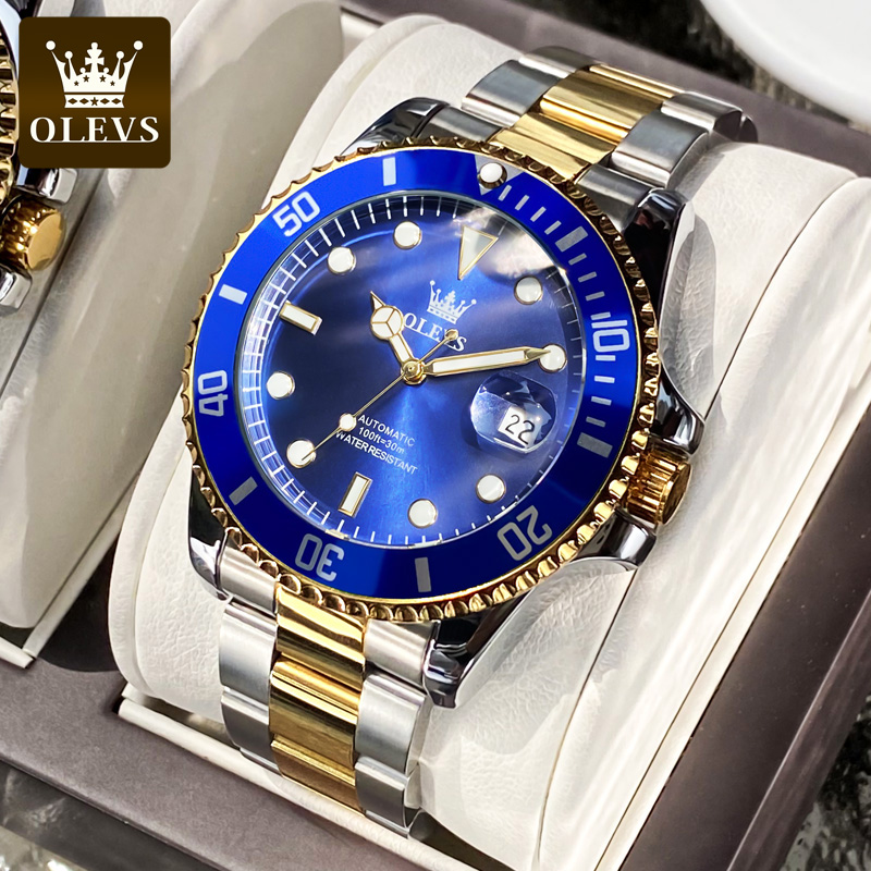 Rolex Watch Datejust - ساعة OLEVS الأوتوماتيكية للرجال ، ساعة