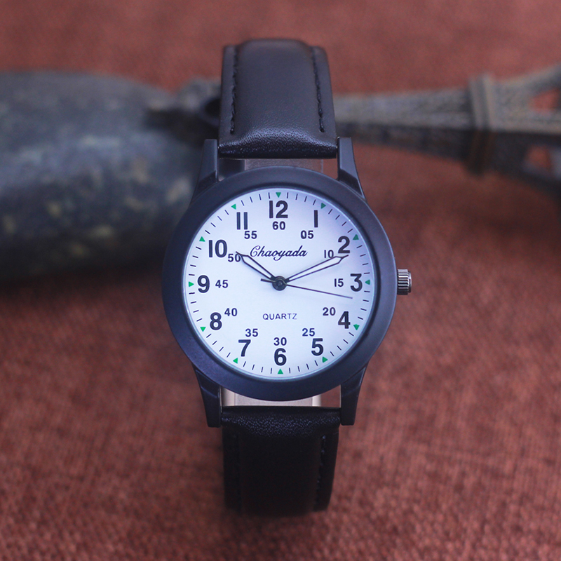 Leather Watch Band Men - Chaoyada-ساعة يد جلدية للرجال ، ساعة