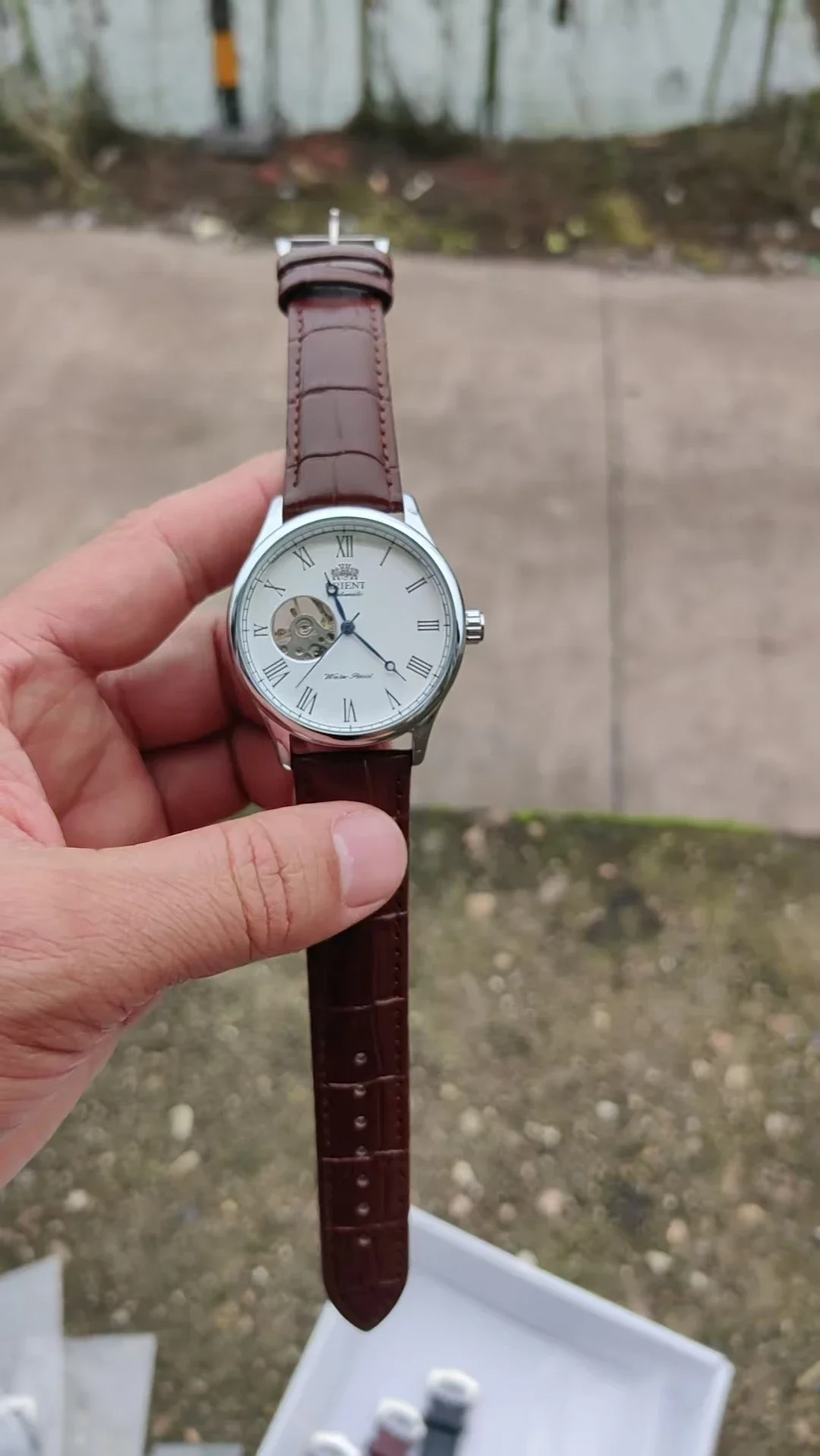 Seiko Watch Presage - ساعة يد ميكانيكية بهيكل عظمي من