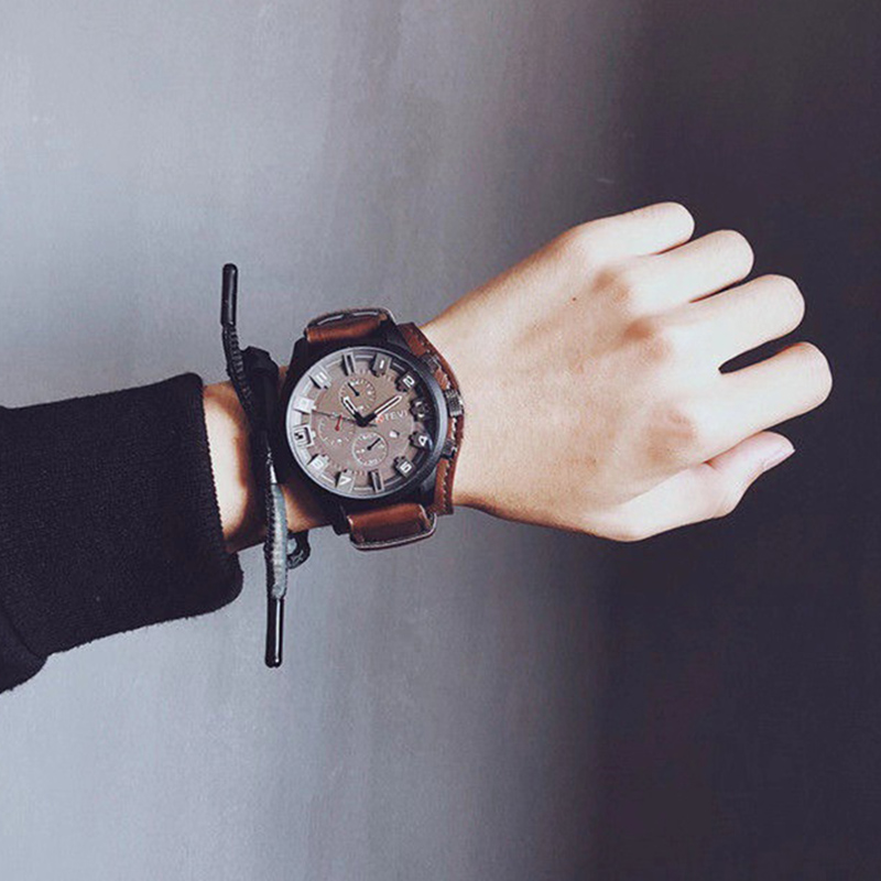 ساعات رجالية كلاسيكية فاخرة بت - مراجعة Leather Watch Band Men وسعره