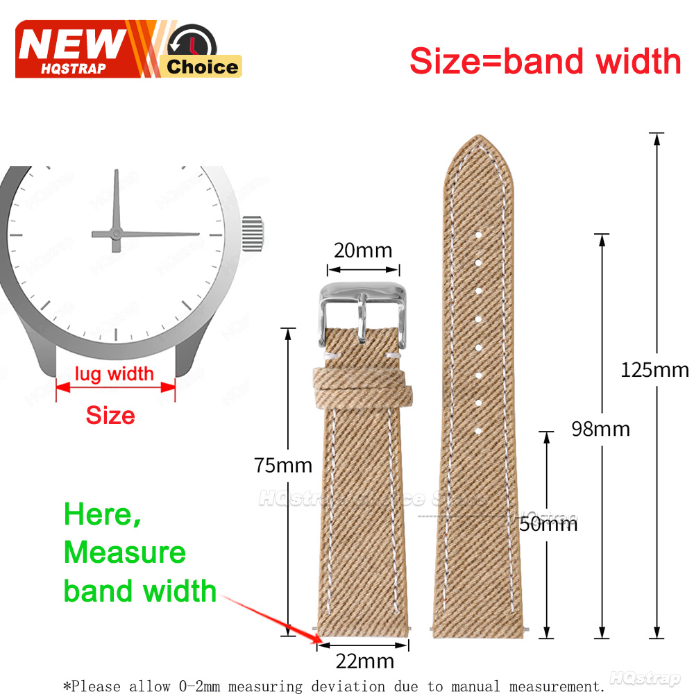 حزام ساعة من قماش الدنيم الناي - مراجعة Canvas Strap Watch وسعره