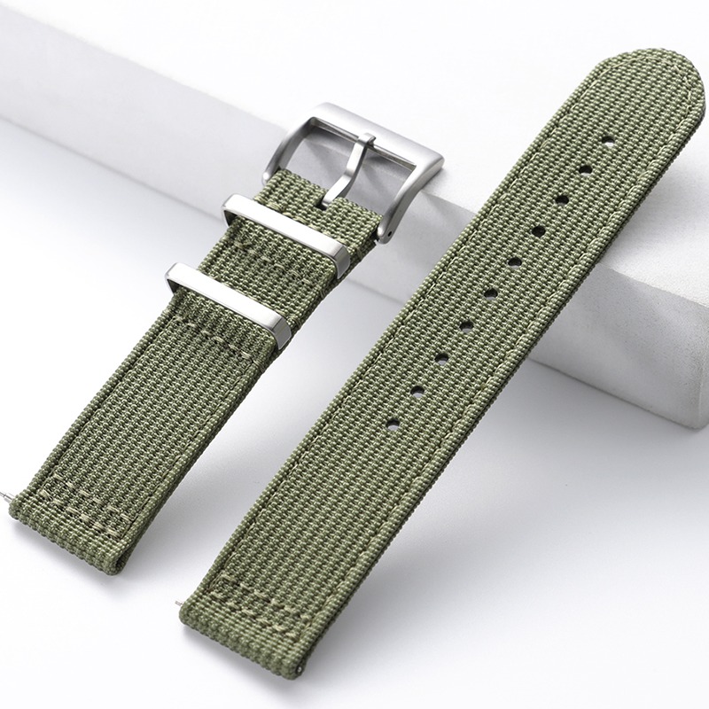 حزام ساعة سريع الفك مقاس 20 مم - مراجعة Canvas Strap Watch وسعره