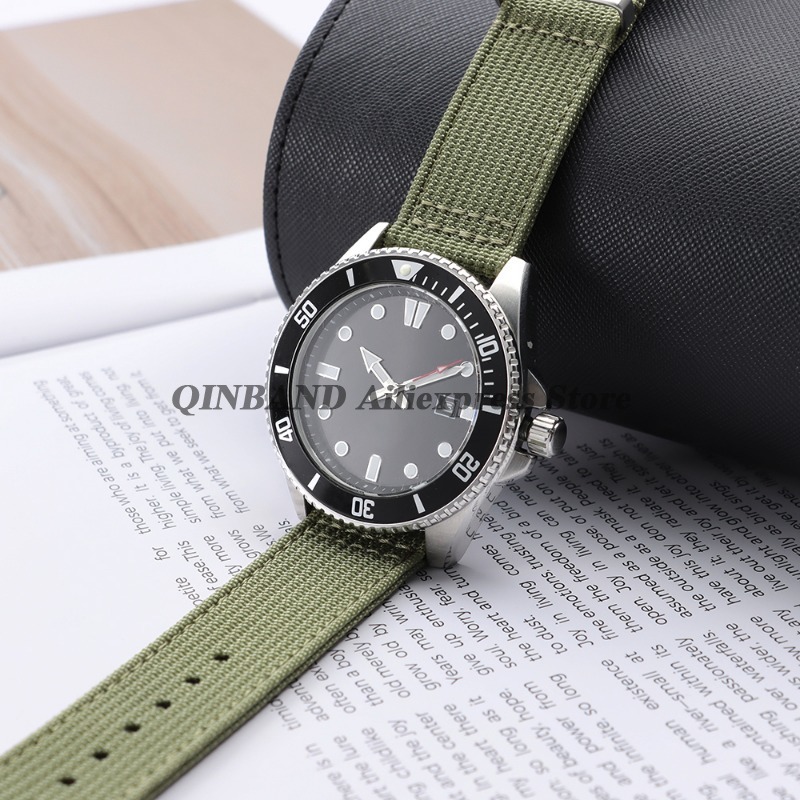 حزام ساعة سريع الفك مقاس 20 مم - مراجعة Canvas Strap Watch وسعره