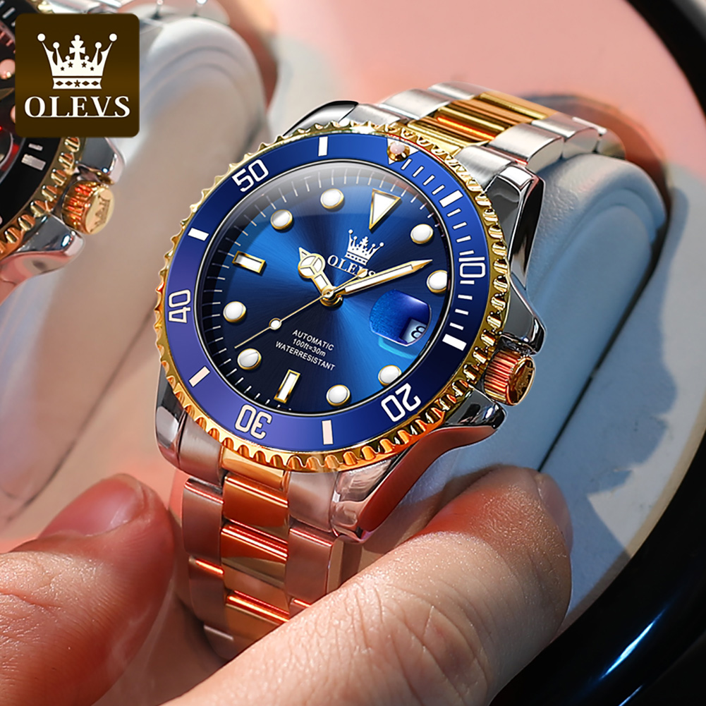 ساعة OLEVS الأوتوماتيكية للرجا - مراجعة Rolex Watch Datejust وسعره