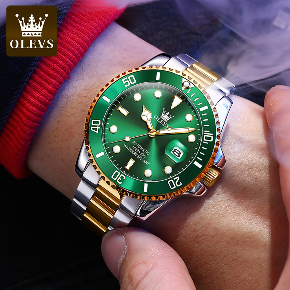 ساعة OLEVS الأوتوماتيكية للرجا - مراجعة Rolex Watch Datejust وسعره
