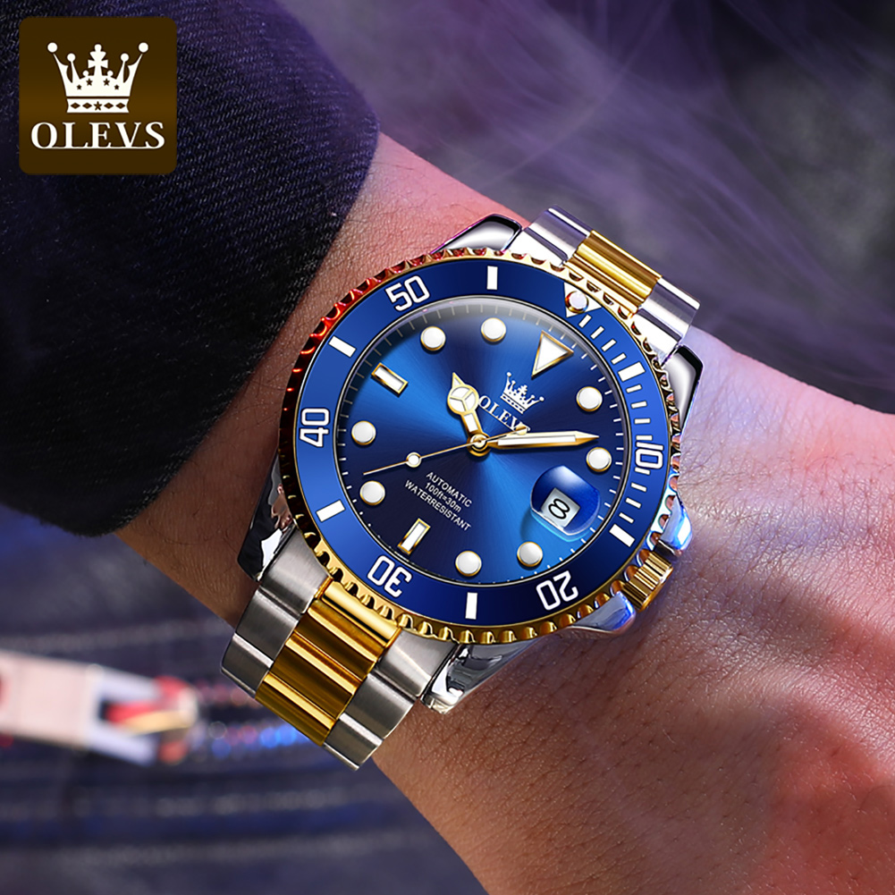 ساعة OLEVS الأوتوماتيكية للرجا - مراجعة Rolex Watch Datejust وسعره
