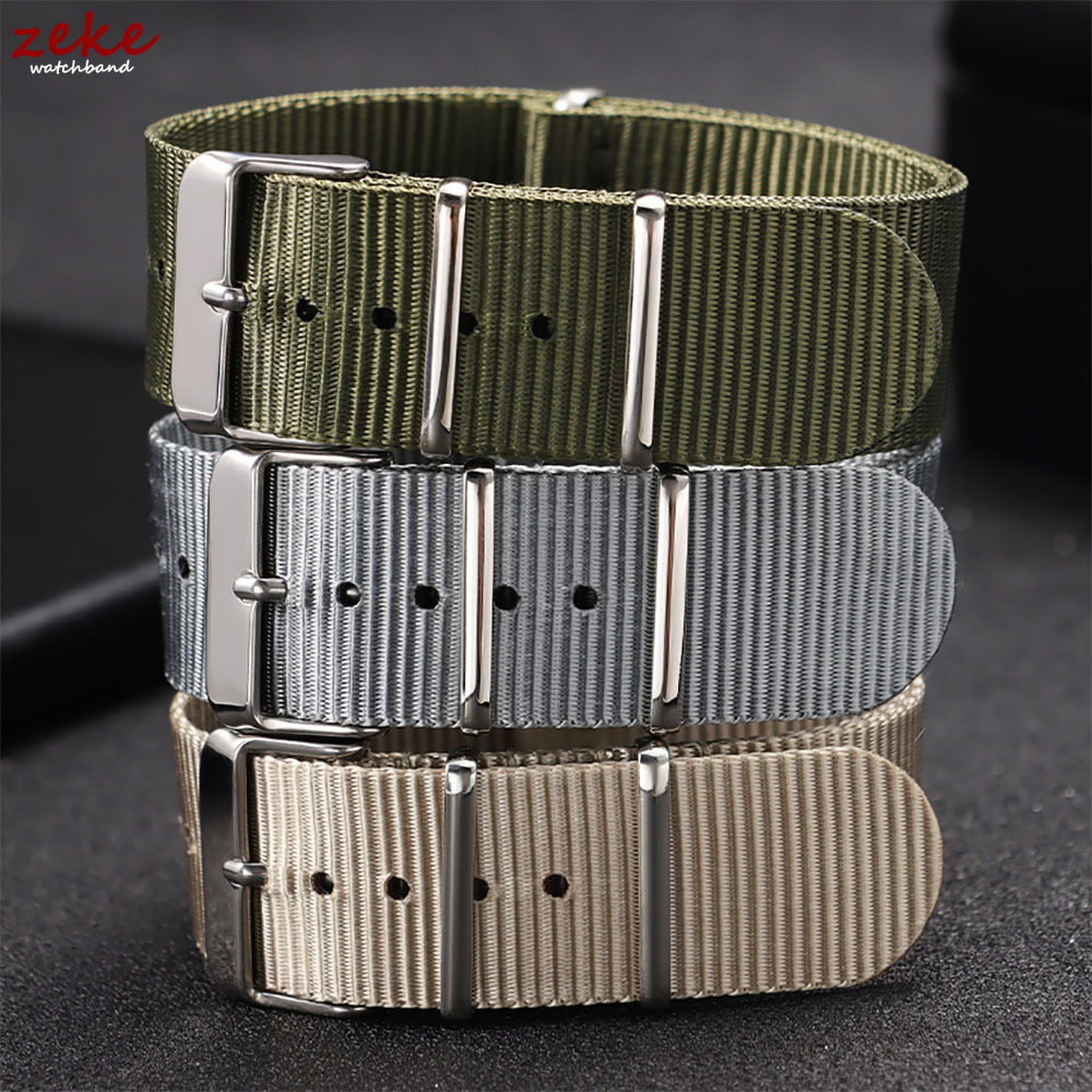 النايلون حزام (استيك) ساعة 18  - مراجعة Canvas Strap Watch وسعره