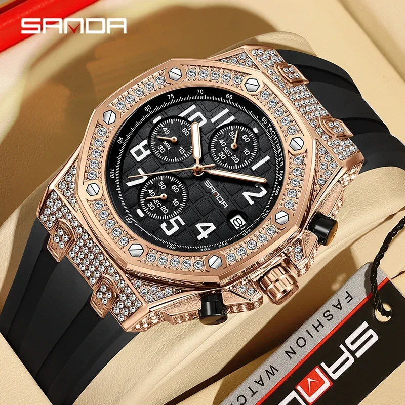 ساعة كوارتز رجالية SANDA 7026، - مراجعة Rubber Strap Diver وسعره