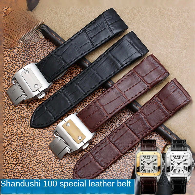 جلد طبيعي حزام الساعات لكارتيي - مراجعة Cartier Watch Santos وسعره