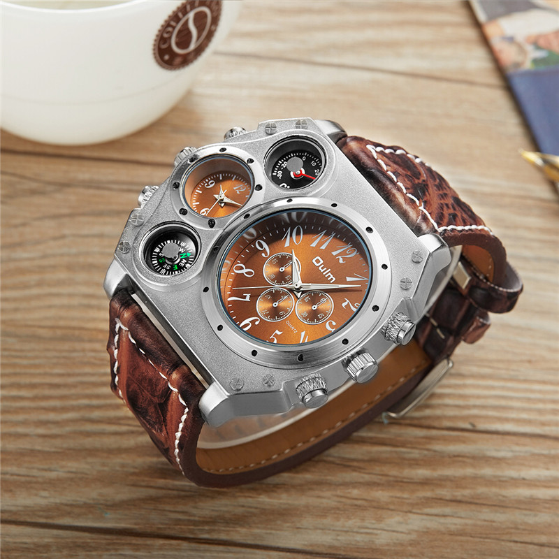 نموذج جديد OULM ساعة رجالية كو - مراجعة Leather Watch Band Men وسعره