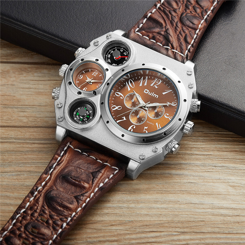 نموذج جديد OULM ساعة رجالية كو - مراجعة Leather Watch Band Men وسعره