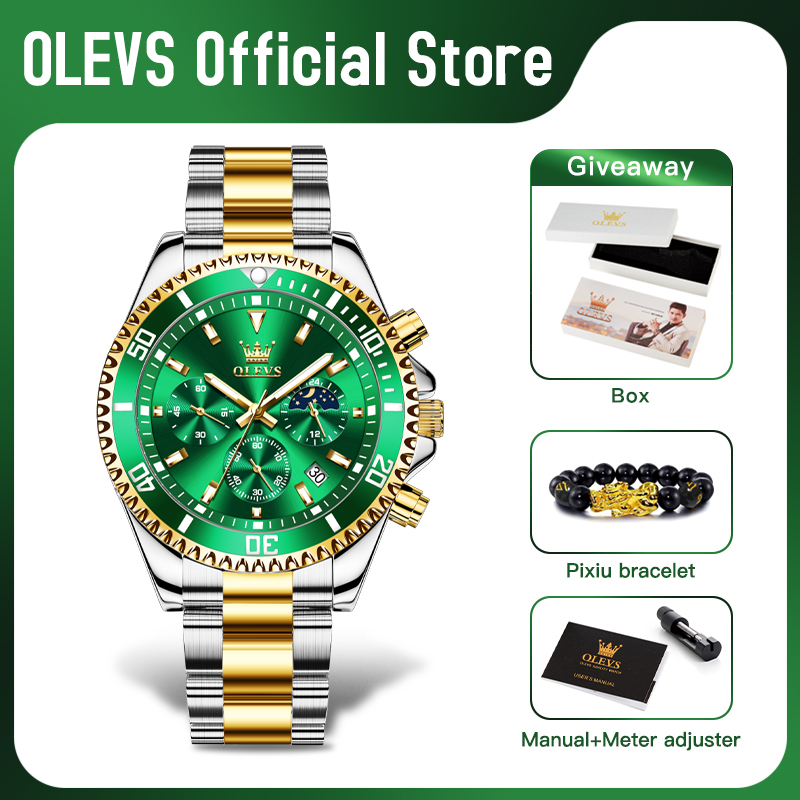 ساعة OLEVS 2870 للرجال، ساعة ف - مراجعة Rolex Watch Datejust وسعره