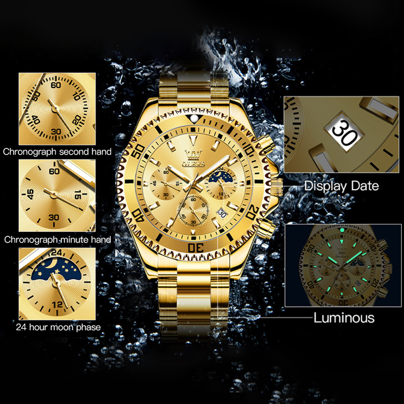 ساعة OLEVS 2870 للرجال، ساعة ف - مراجعة Rolex Watch Datejust وسعره