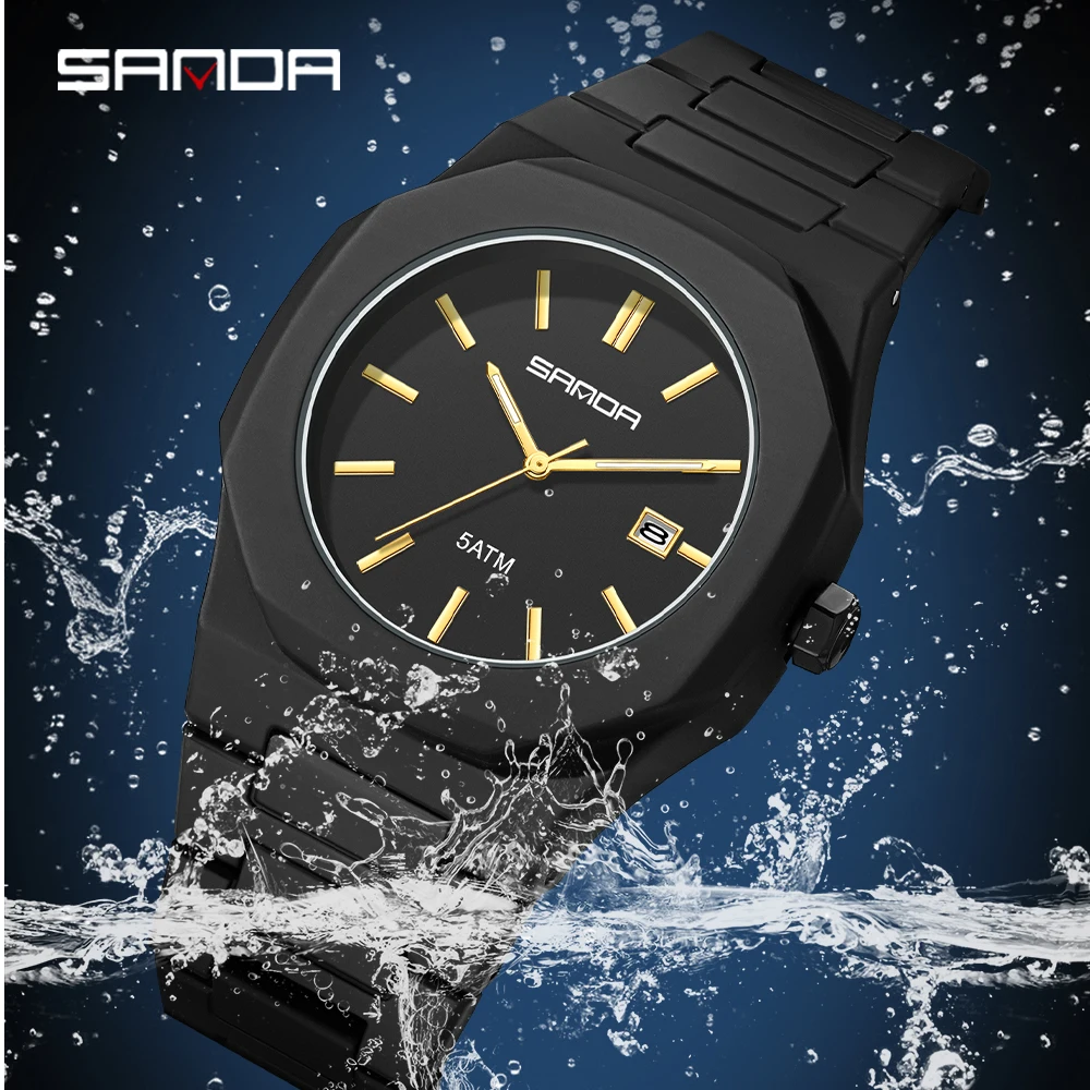 ساعة كوارتز SANDA الأنيقة للرج - مراجعة Rubber Strap Diver وسعره