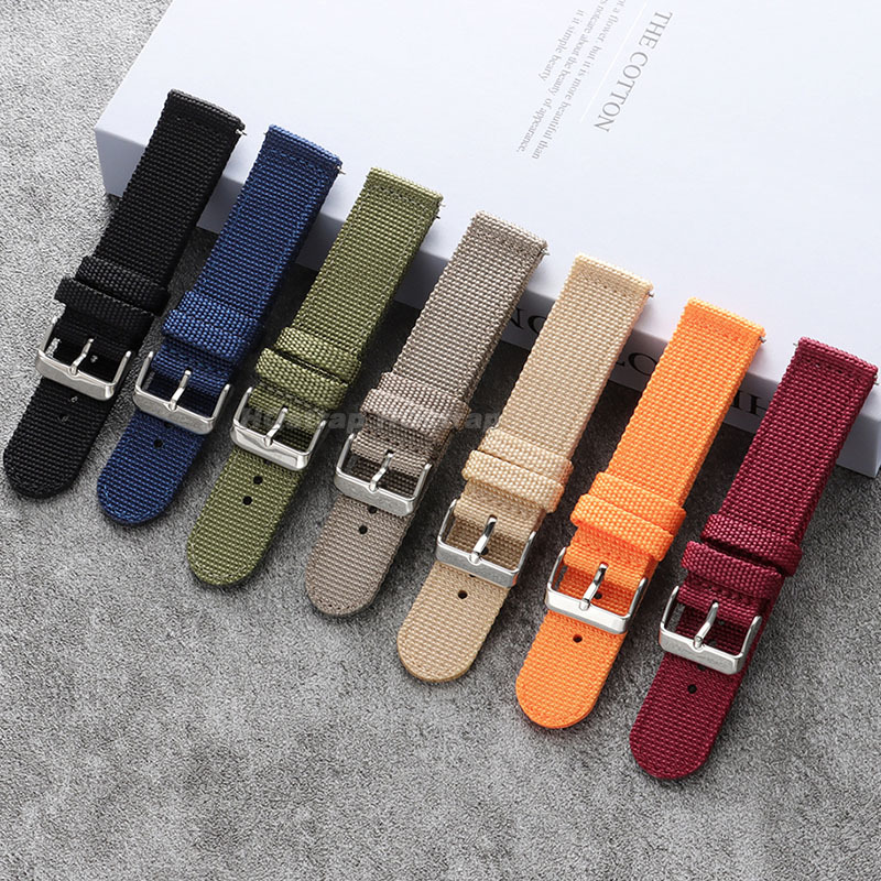 حزام ساعة من النايلون مقاس 18  - مراجعة Canvas Strap Watch وسعره